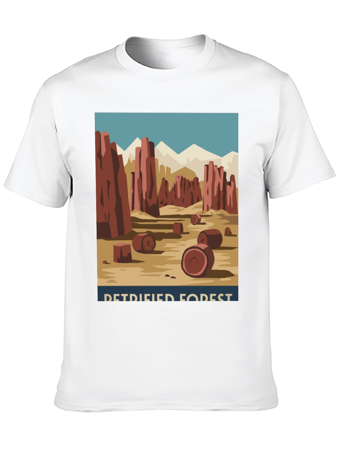 Black Petrified Forest T-Shirt - Retro Desert Graphic Tee view 10