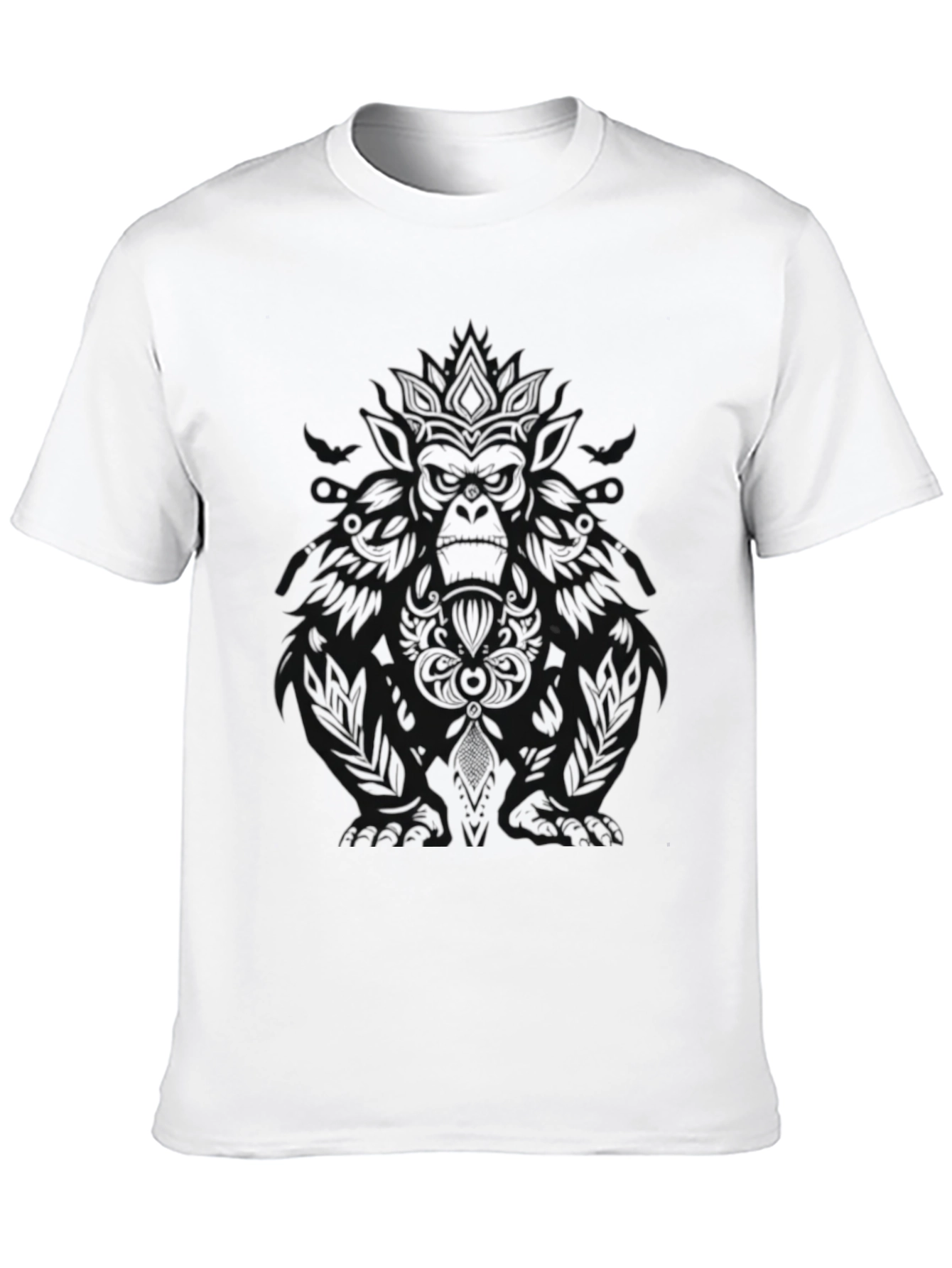 Black Men's Black Graphic Tee - Dark Design view 10