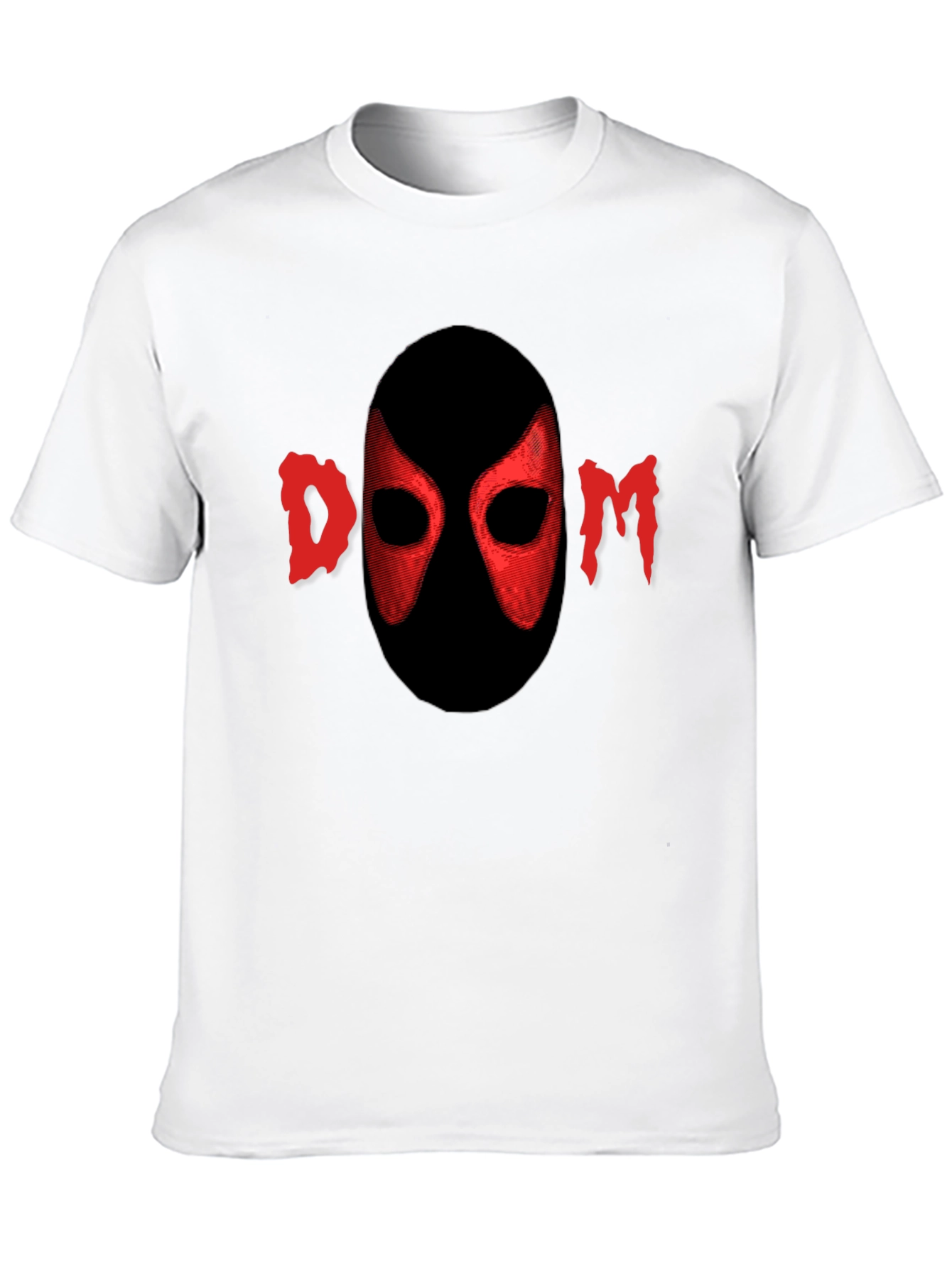 Black Red DOOM Mask Graphic Black T-Shirt view 10