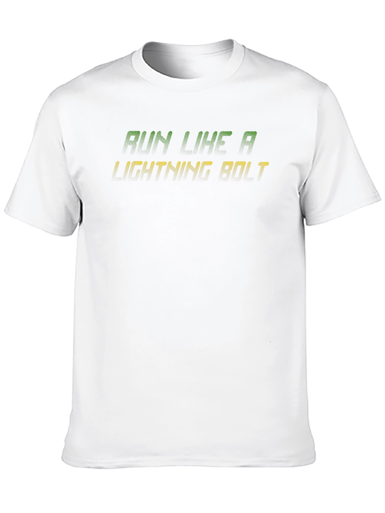 Black Run Like a Lightning Bolt Black Graphic T-Shirt view 10