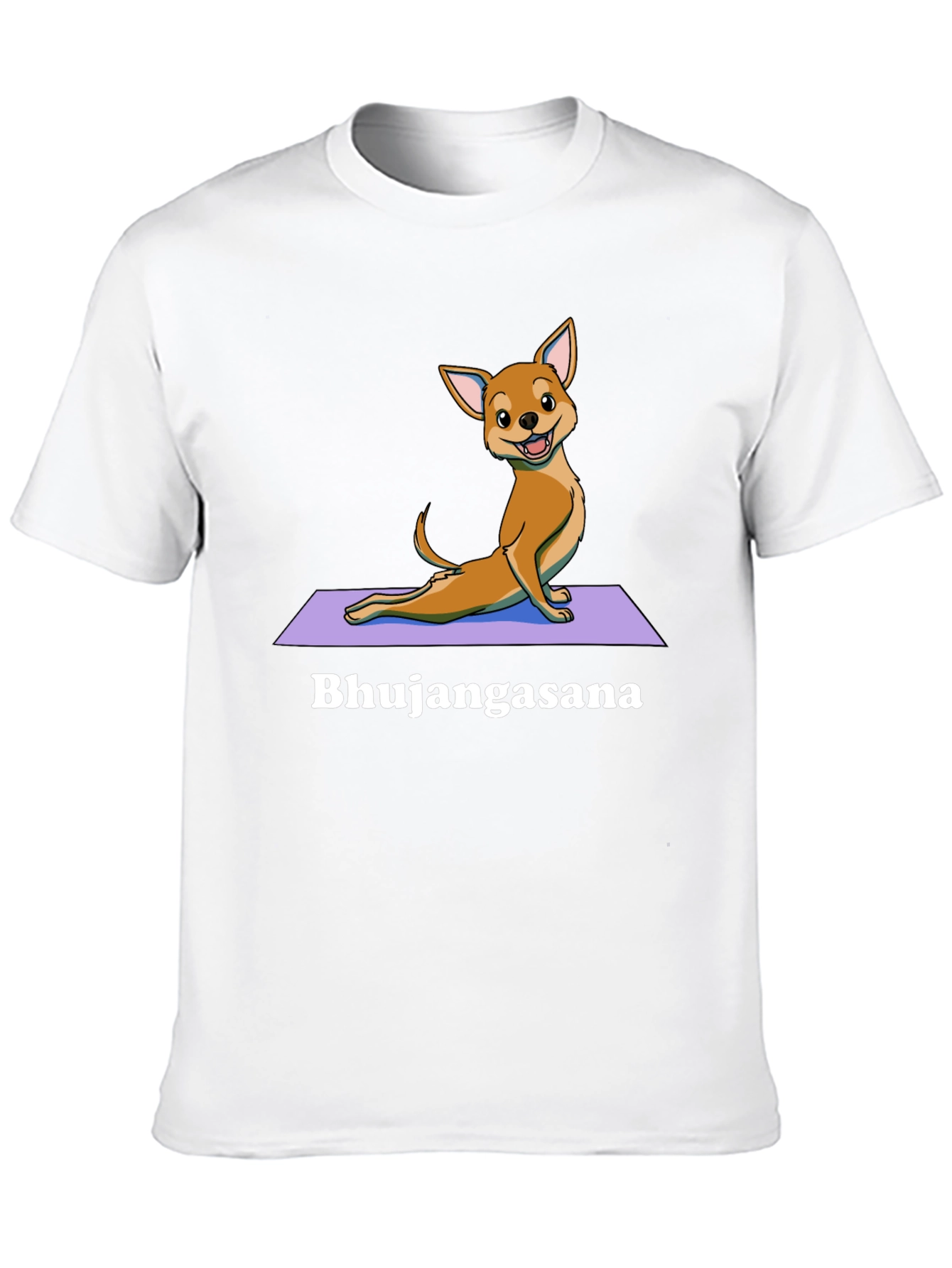 Black Yoga Dog T-Shirt - Bhujangasana Cobra Pose Tee view 10