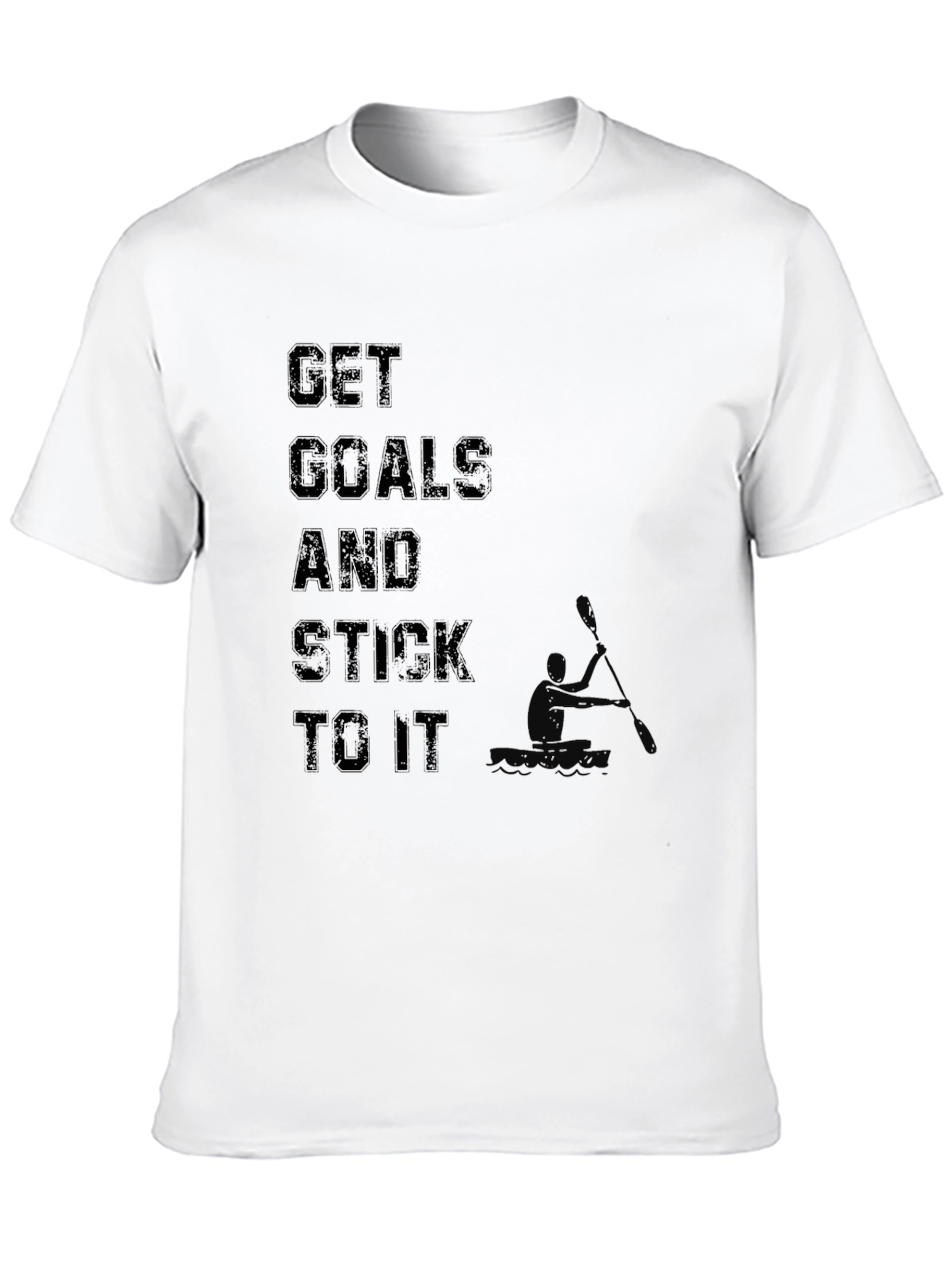 Black Motivational Get Goals T-Shirt view 10