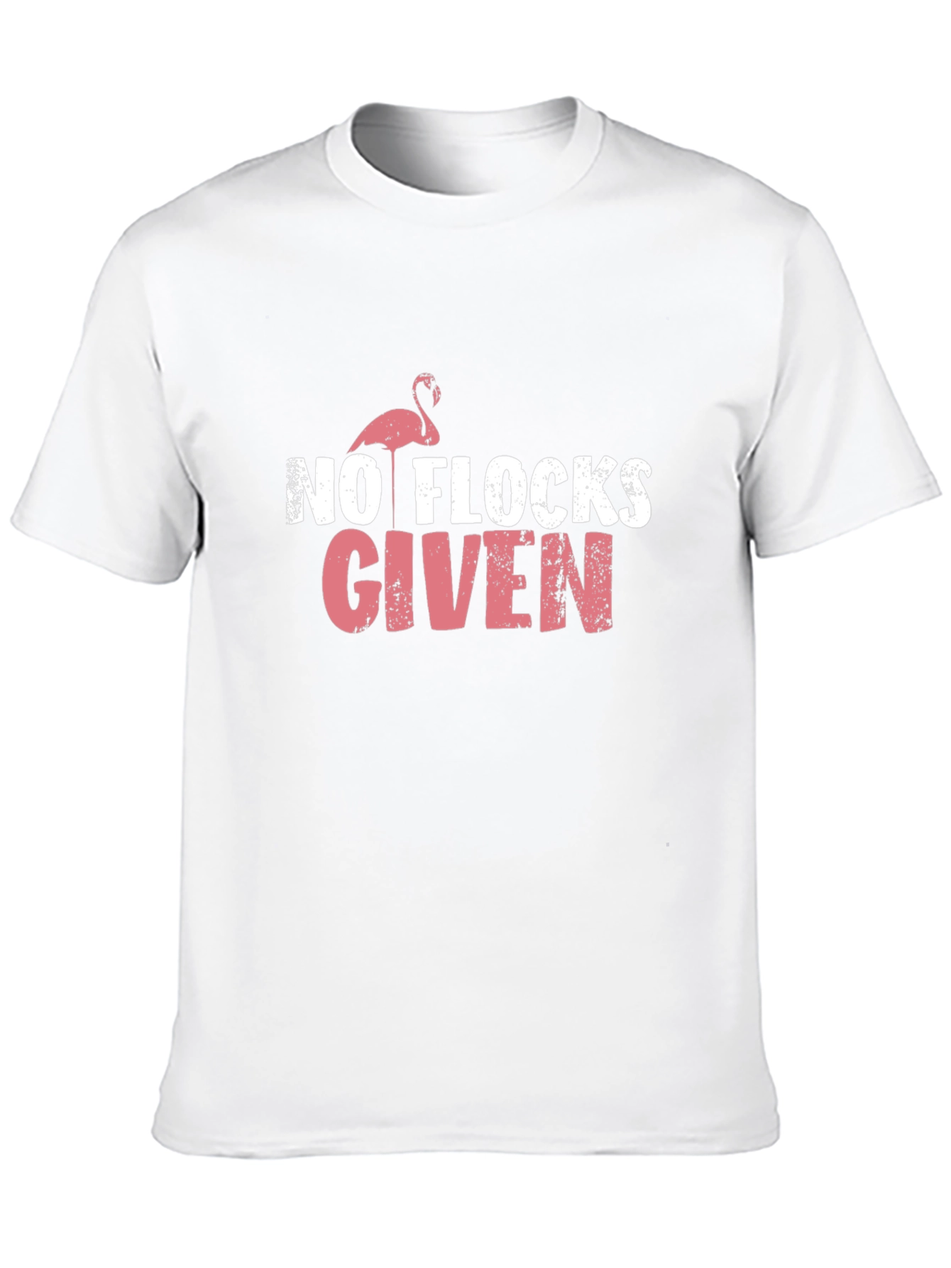 Black No Flocks Given Funny Flamingo Graphic T-Shirt view 10