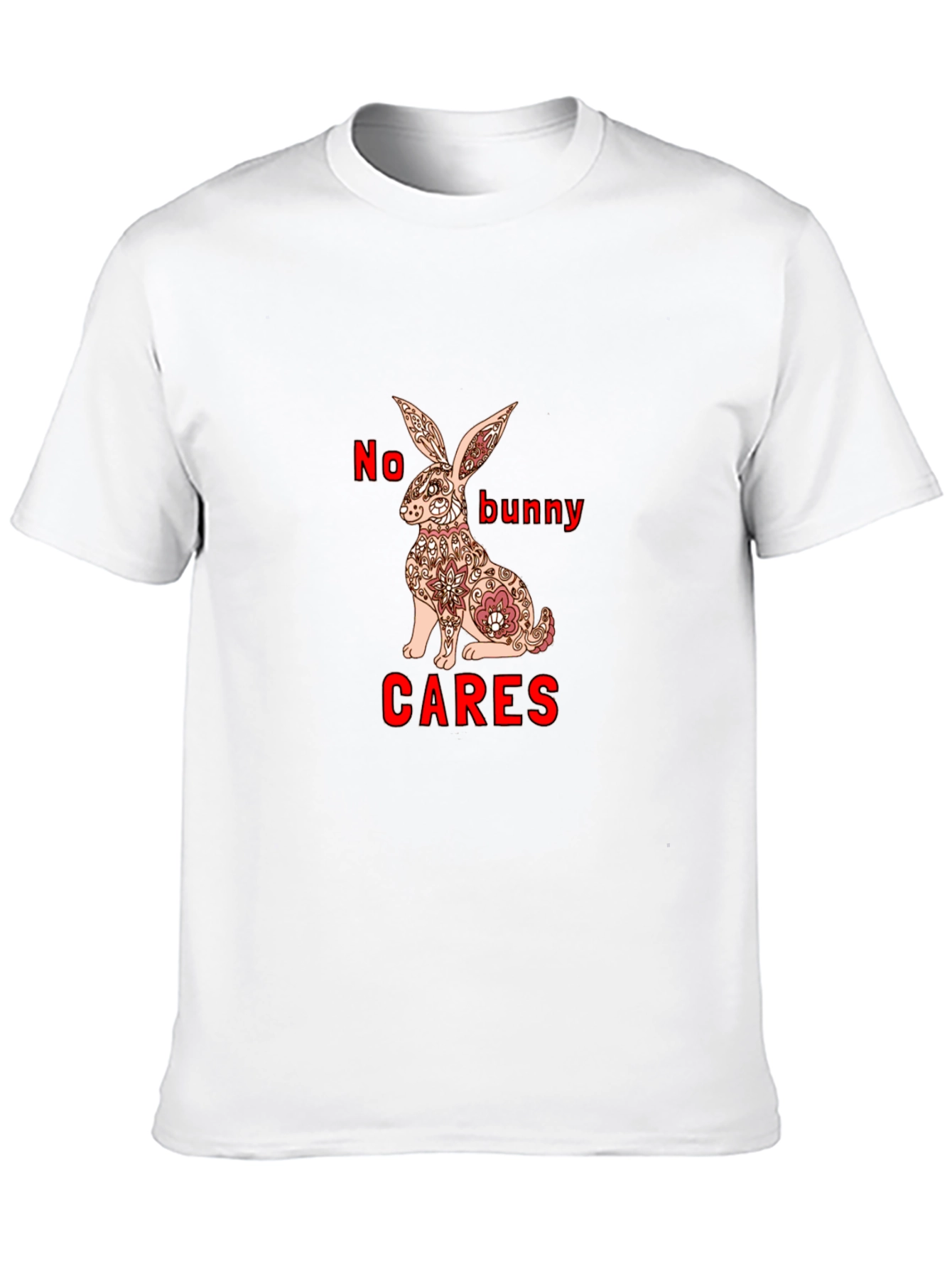 Black No Bunny Cares Black Graphic Tee view 10