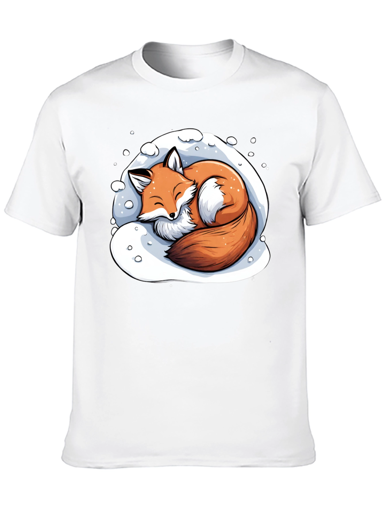 Black Cozy Fox Graphic T-Shirt - Soft & Stylish view 10