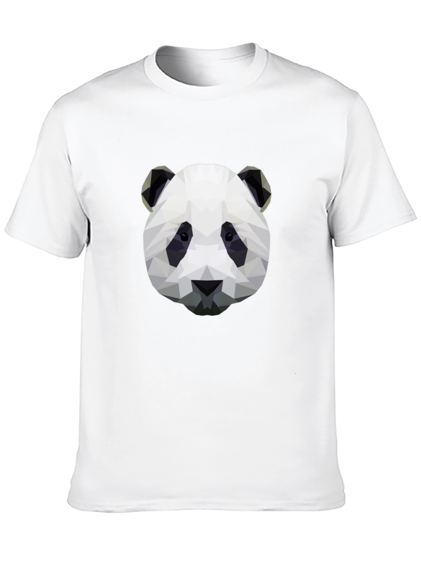 Geometric Panda Graphic T-Shirt - Black - 10