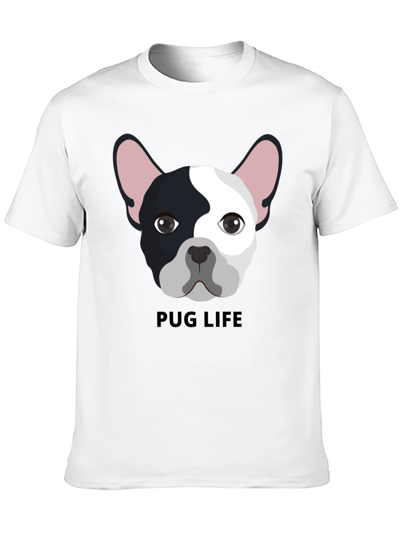 Black Pug Life Graphic Tee - Black Cotton T-Shirt view 10