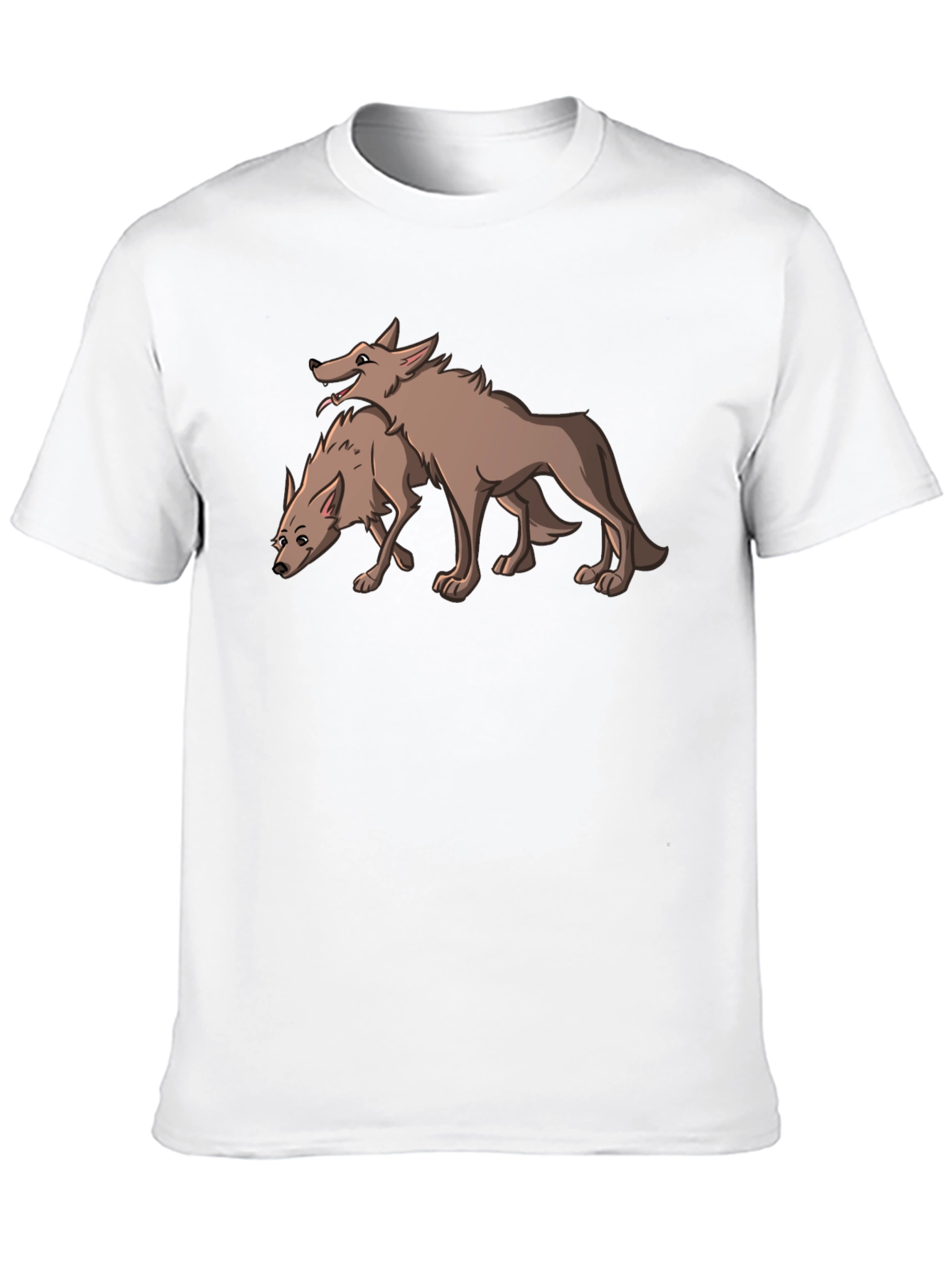 Black Two Wolves Graphic Tee - Stylish Black T-Shirt view 10