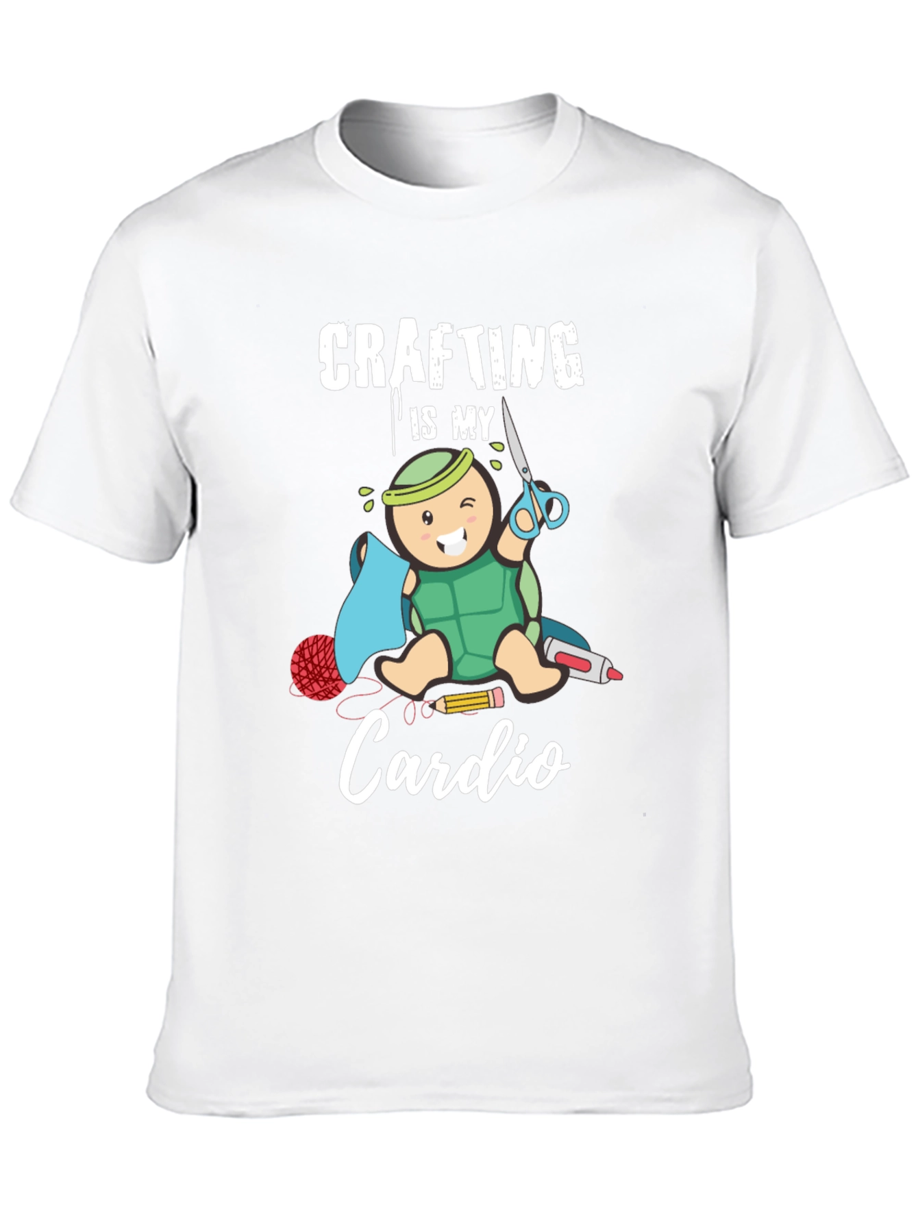 Black Crafting is My Cardio T-Shirt - Turtle Crafter view 10