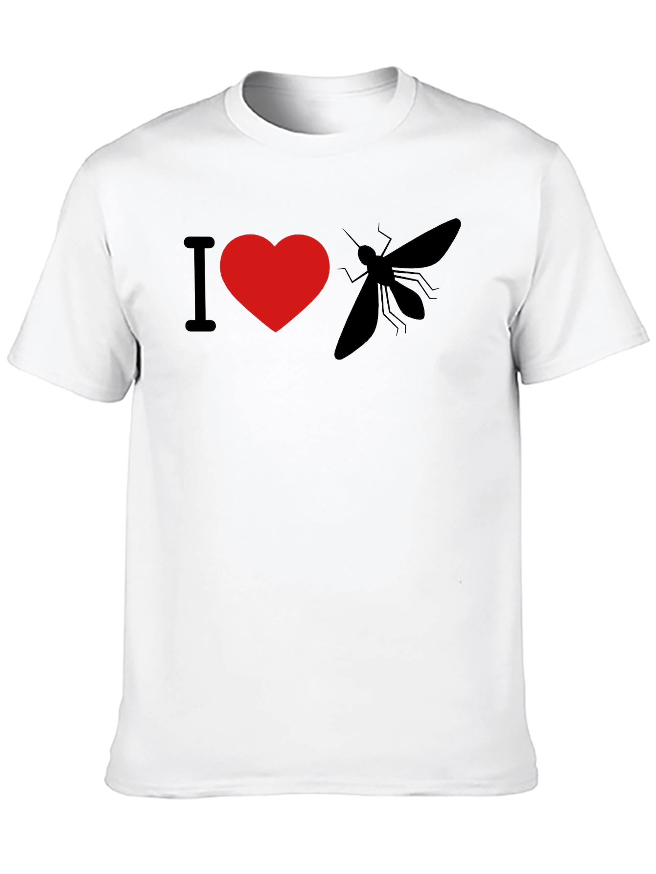 Black I Heart Mosquito T-Shirt - Novelty Graphic Tee view 10
