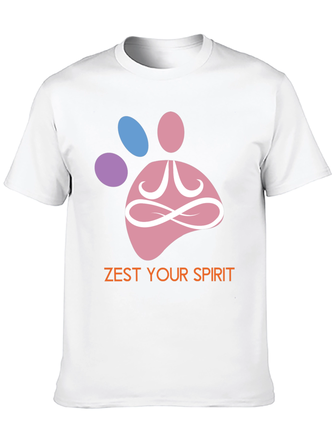 Black Zest Your Spirit T-Shirt - Zen Pet Paw Design view 10