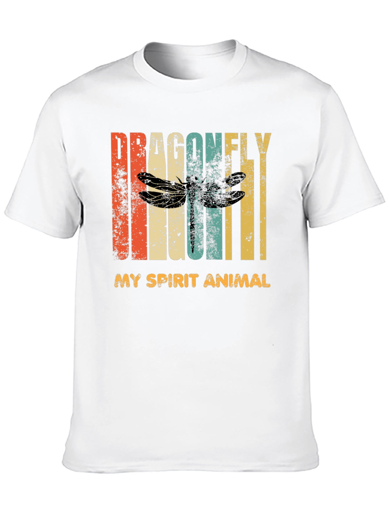 Black Dragonfly Spirit Animal Graphic T-Shirt - Vintage Style view 10