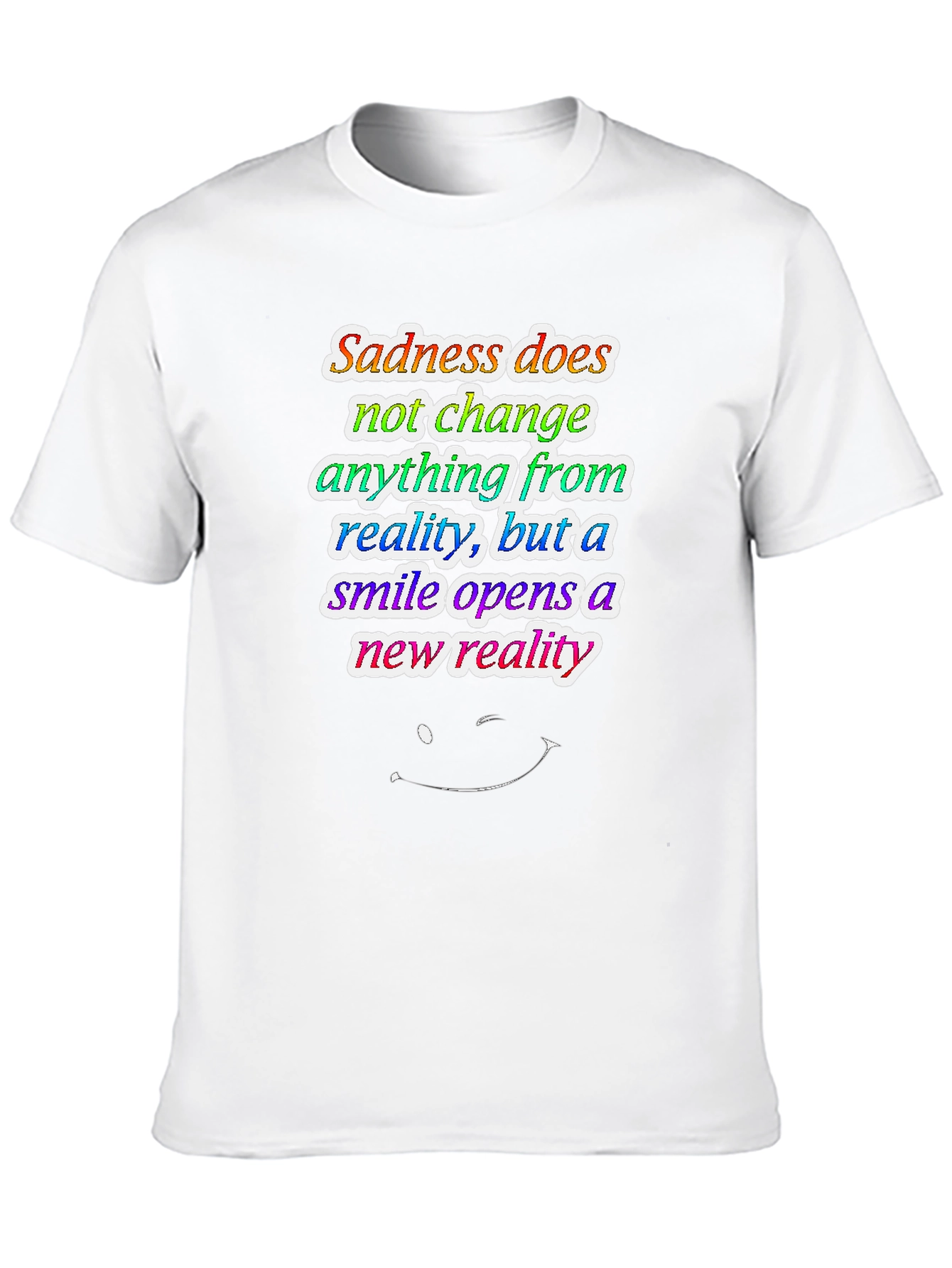 Black Inspirational Quote Graphic Tee - Sadness vs. Smile view 10
