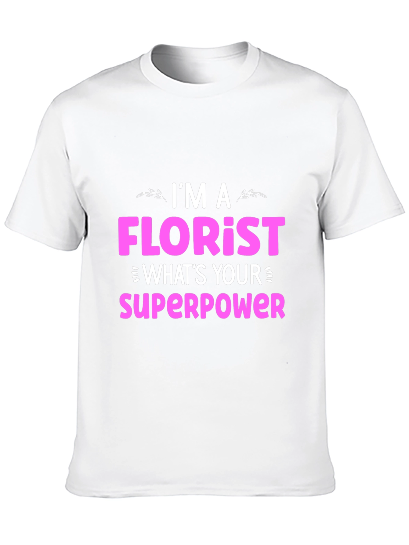 Black Florist Superpower T-Shirt - Funny Floral Design view 10
