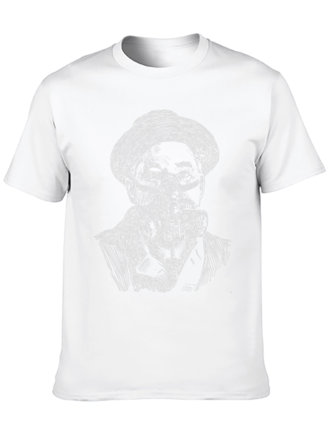 Black Steampunk Mask Tee - Edgy Graphic T-Shirt view 10