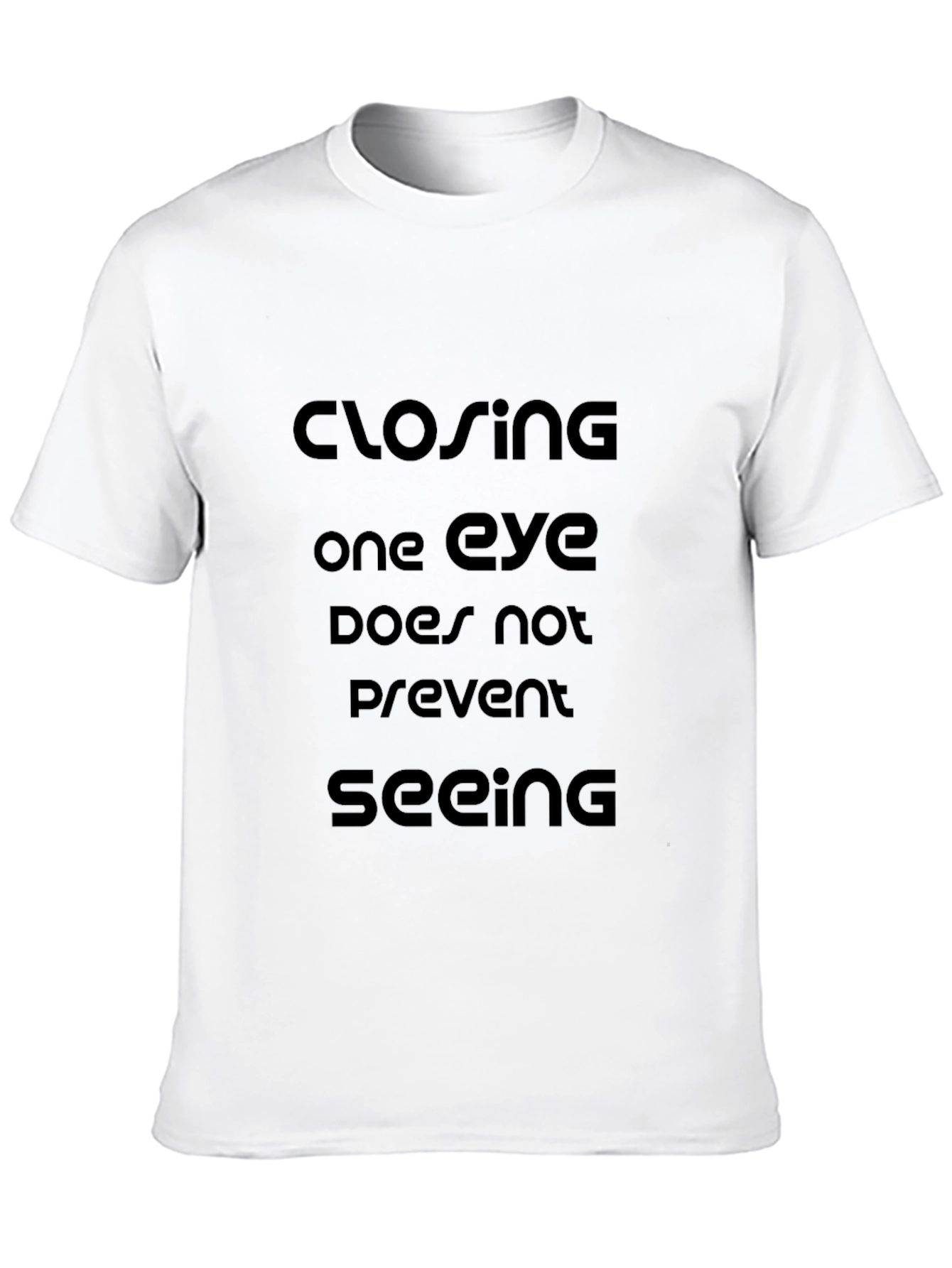 Black Closing One Eye T-Shirt view 10