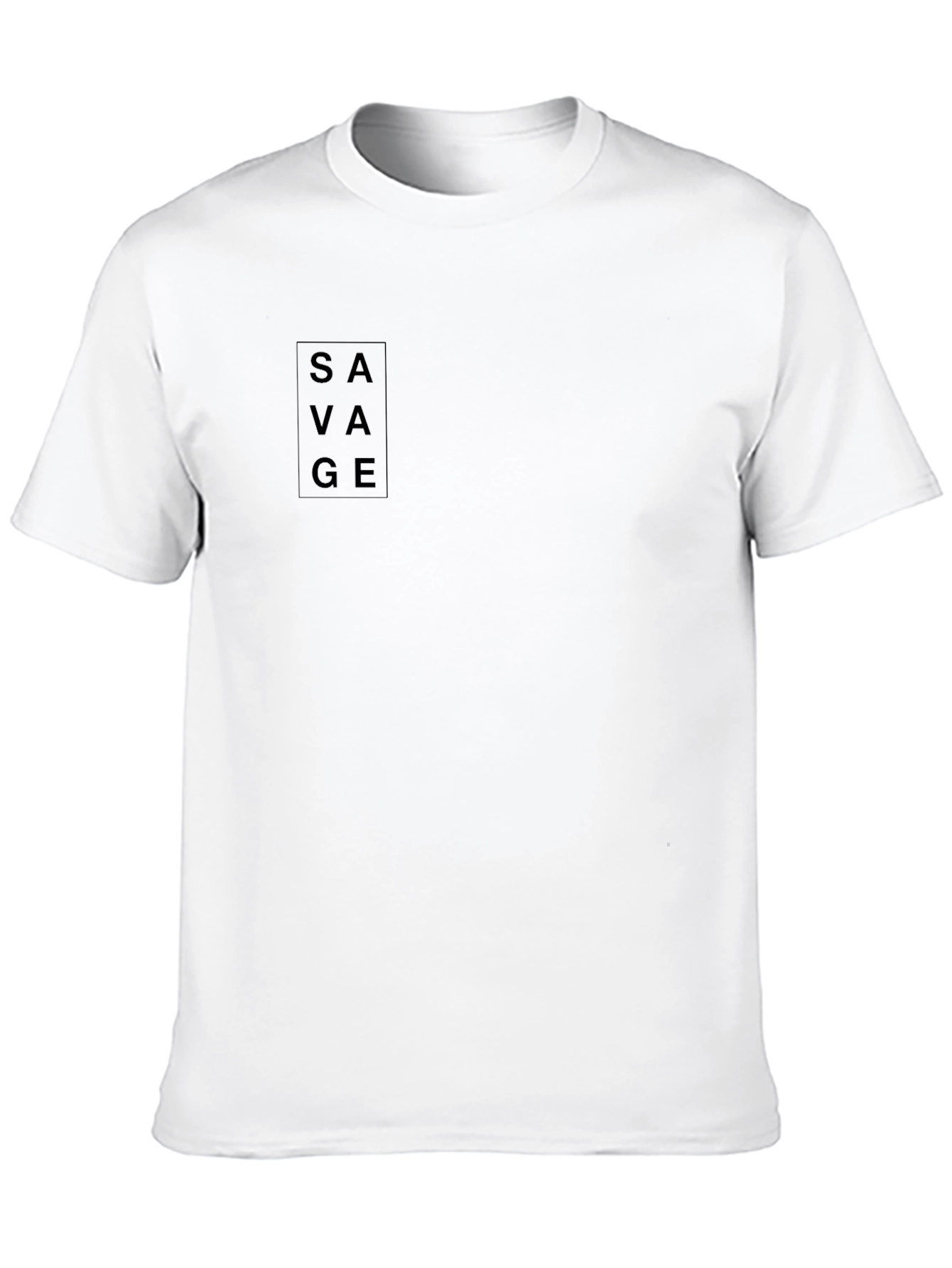 Black Men's Black "SAVAGE" Graphic Tee view 10