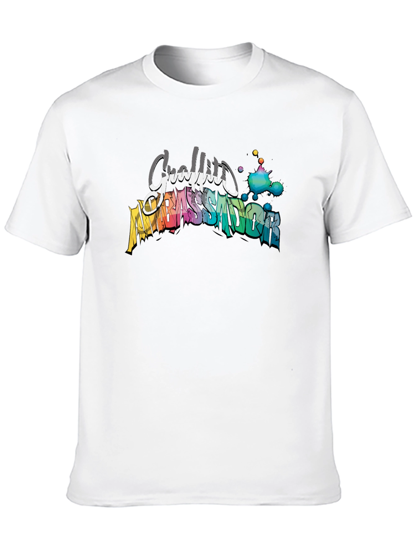 Black Graffiti Ambassador Black T-Shirt - Artistic Design view 10