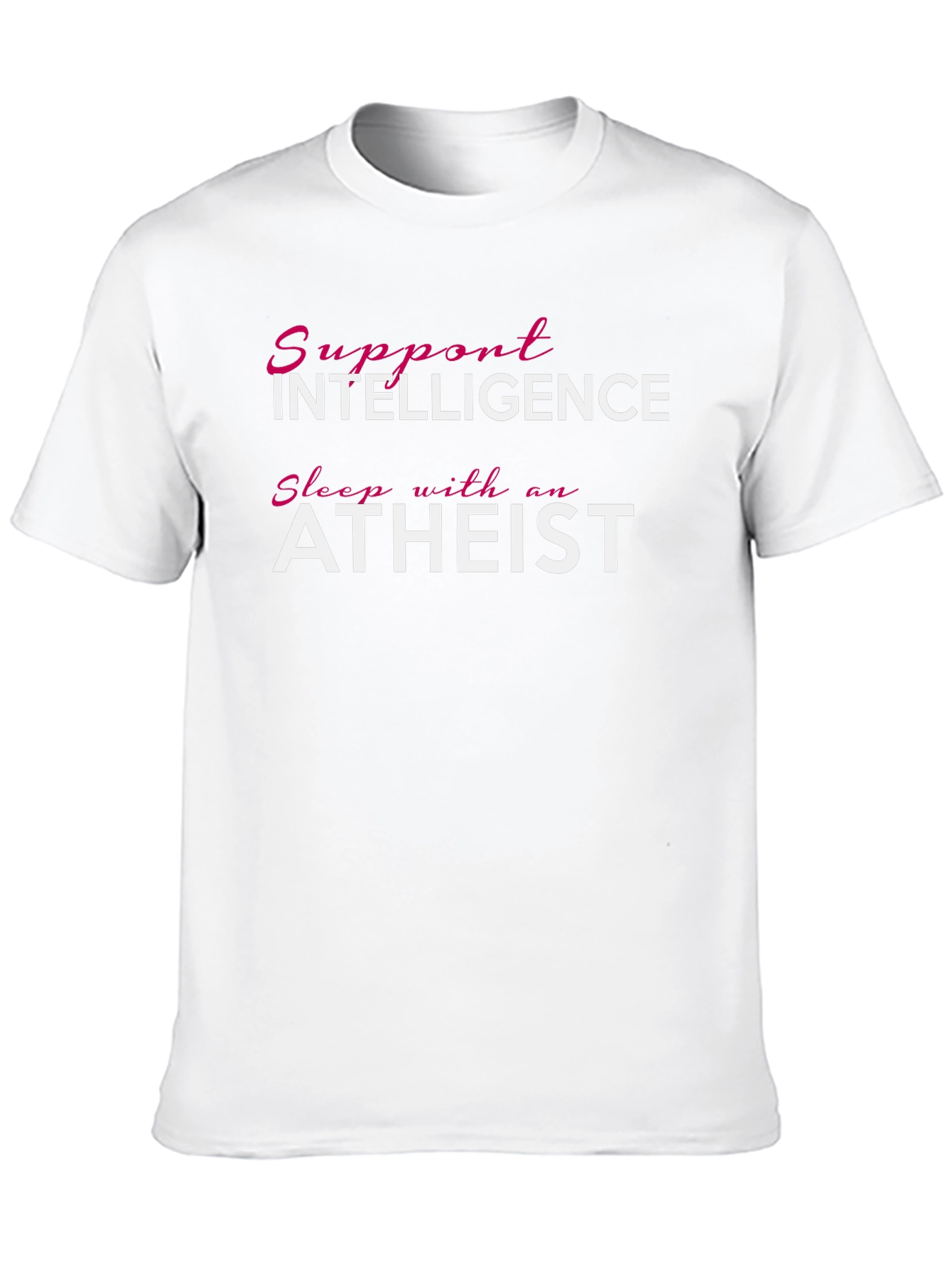 Black Support Intelligence, Sleep With An Atheist T-Shirt view 10