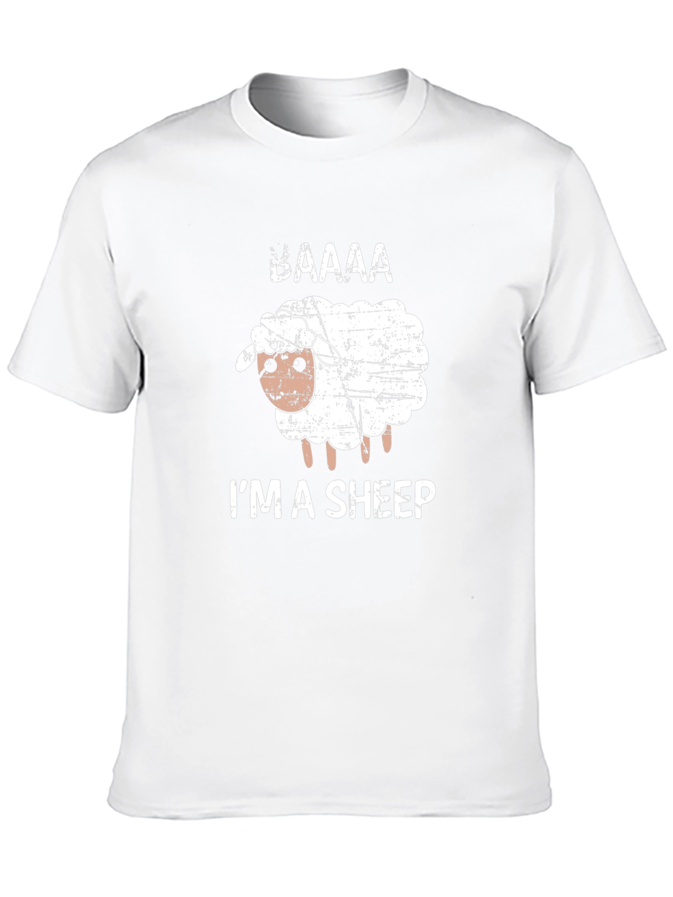 Black Funny Sheep Graphic Tee - "I'm a Sheep" Black T-Shirt view 10