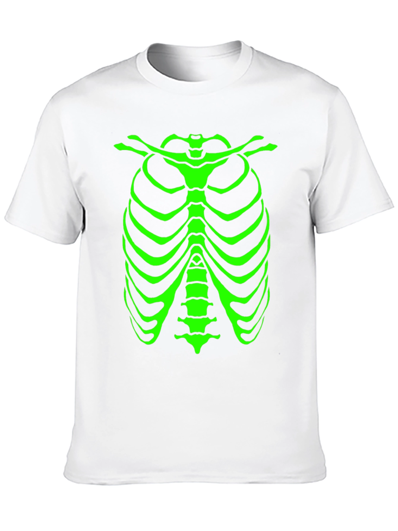 Black Glow Skeleton Rib Cage Graphic Tee view 10
