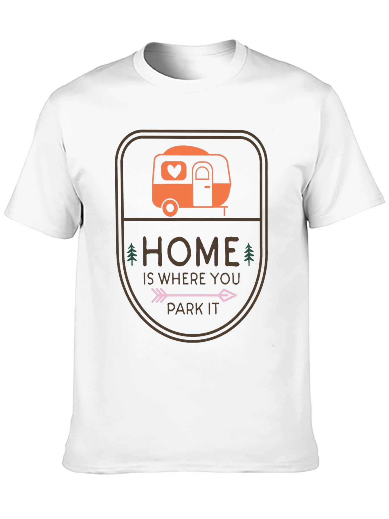Black Home Is Where You Park It Camping T-Shirt view 10