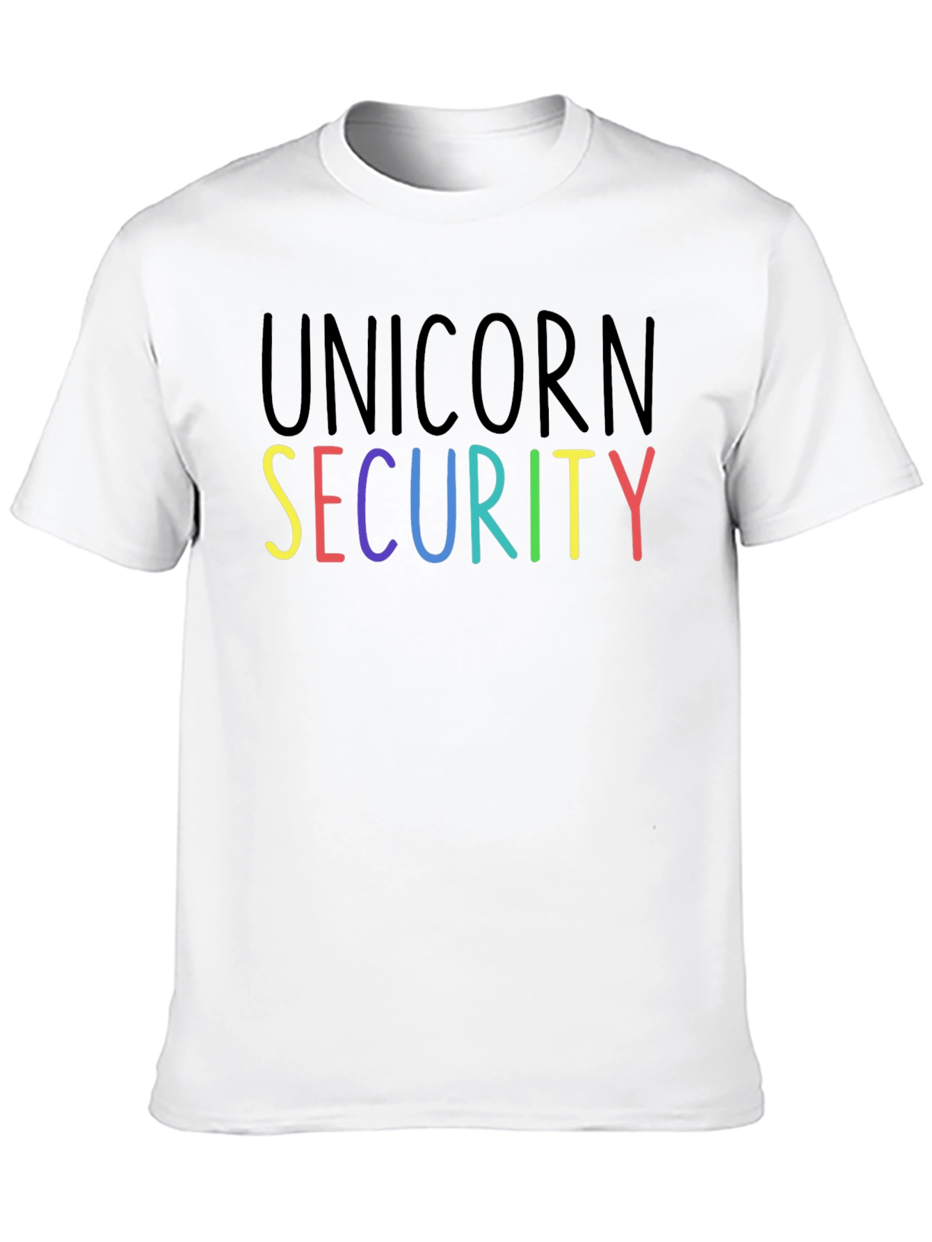 Black Unicorn Security Graphic T-Shirt - Black Crew Neck Tee view 10