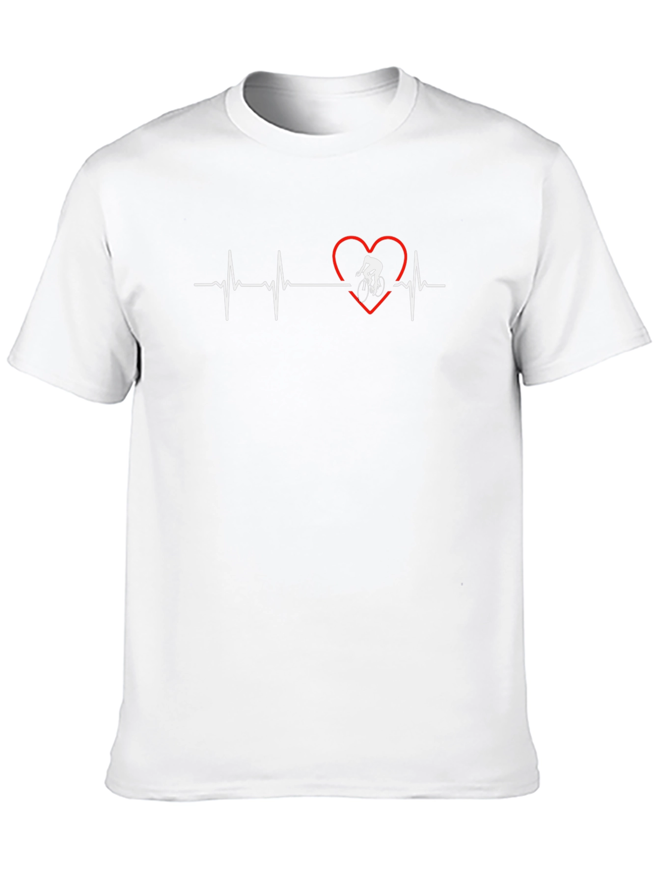 Black Cyclist Heartbeat Graphic Tee - Black view 10