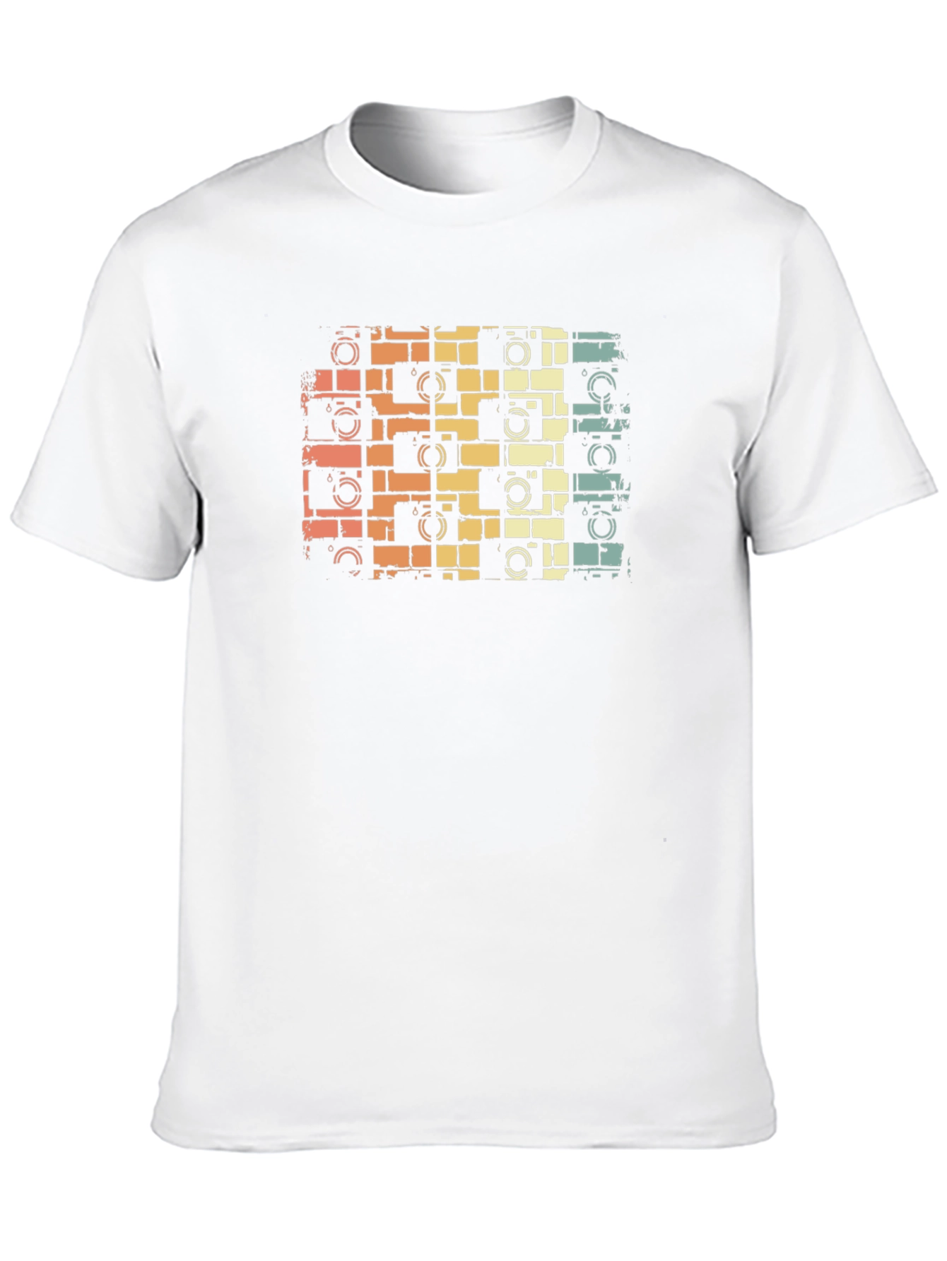 Black Retro Camera Print Black T-Shirt view 10