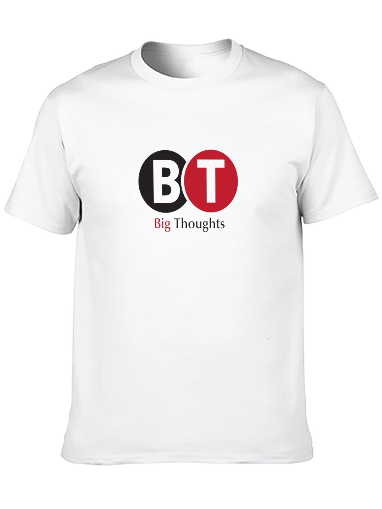 Black Big Thoughts Graphic Tee - Black Cotton T-Shirt view 10