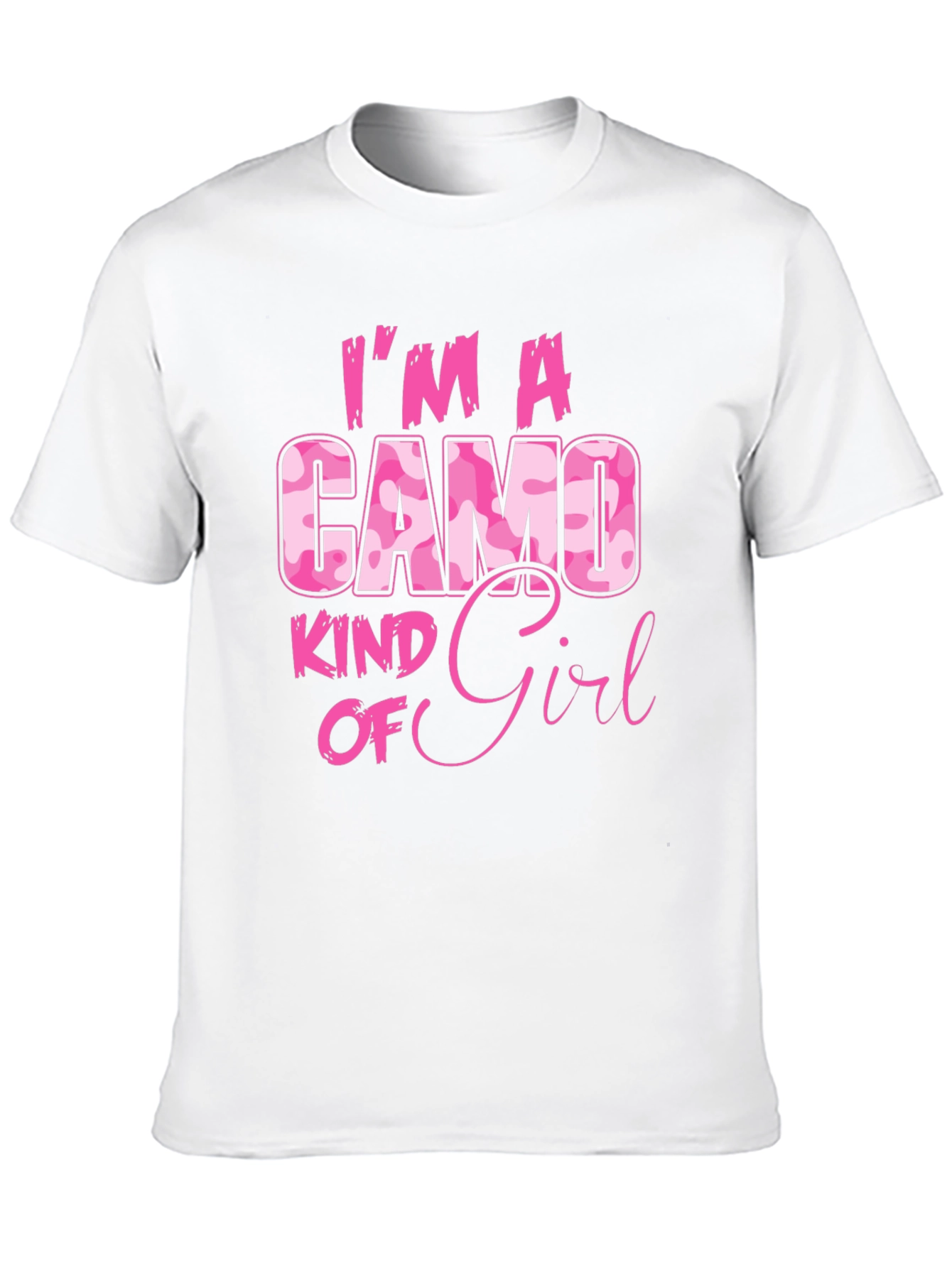 Black Camo Kind of Girl T-Shirt - Pink Camouflage view 10