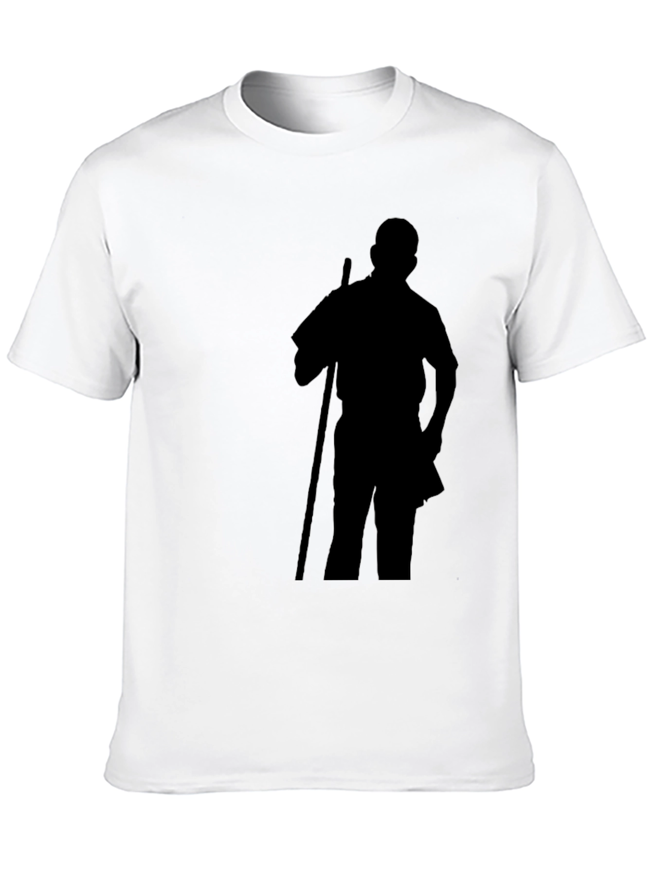 Black Silhouette Graphic Tee - Casual Black T-Shirt view 10