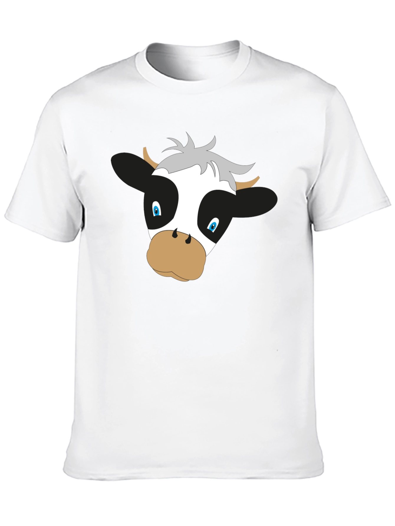 Black Cartoon Cow Graphic Black T-Shirt view 10