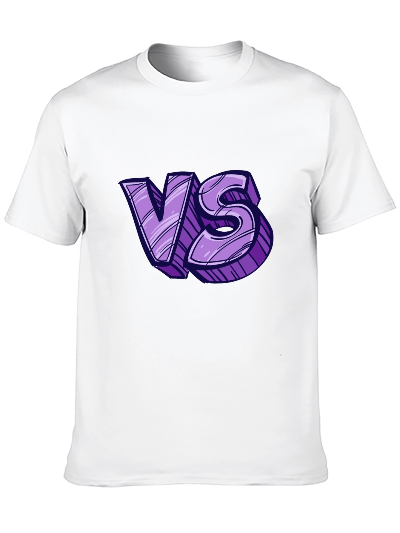 Black Versus Graphic Tee - Black Cotton T-Shirt view 10