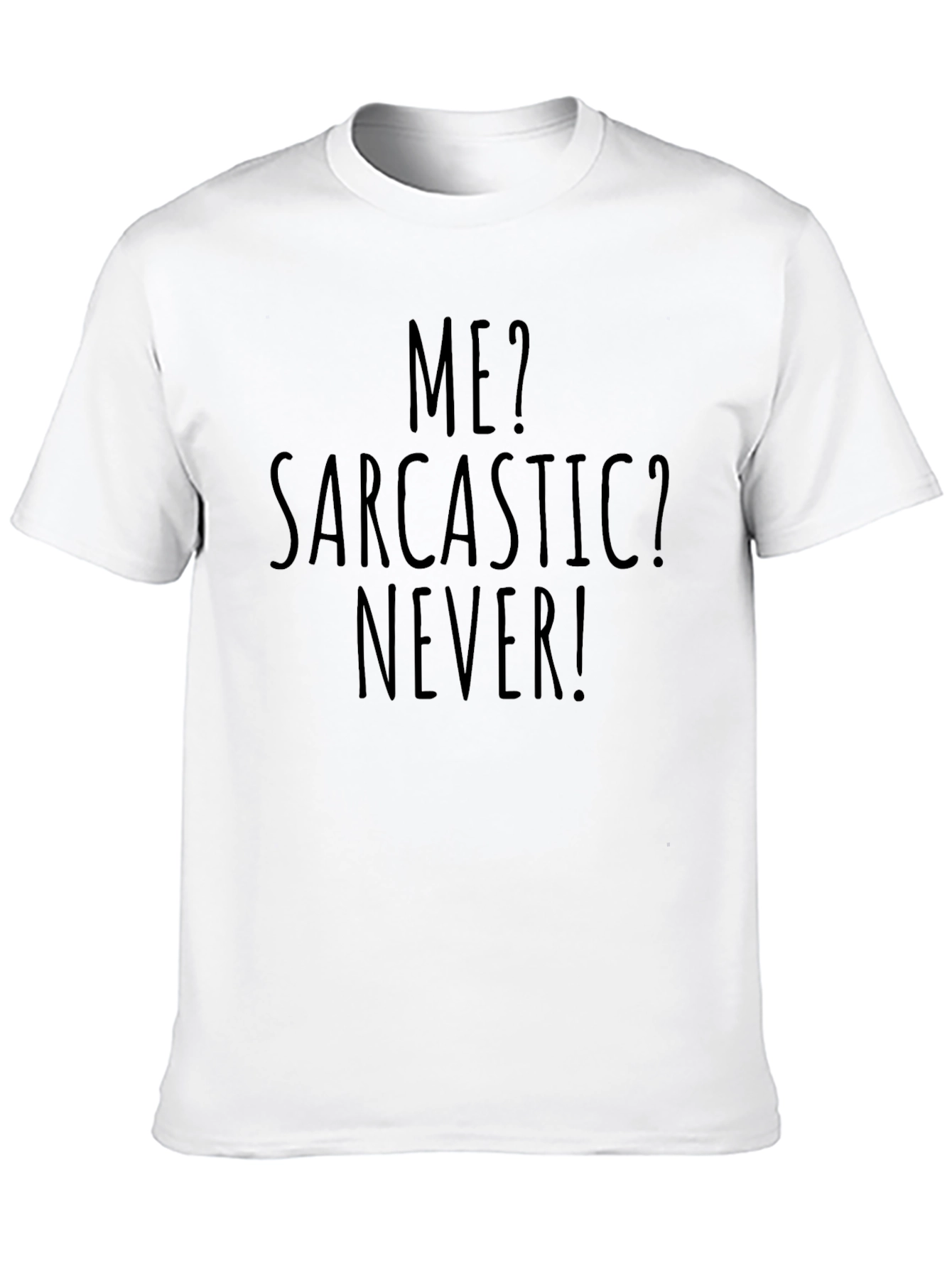 Black Sarcastic Never Men's T-Shirt view 10