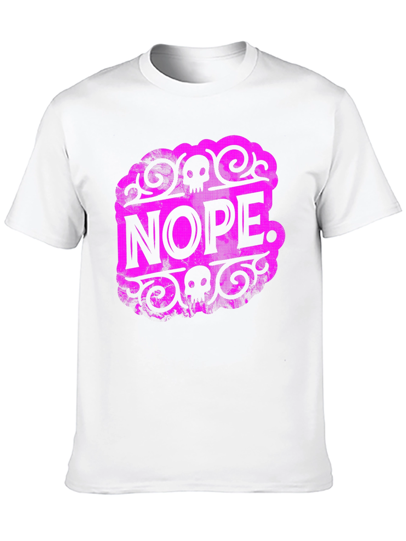 Black Nope Skull Graphic T-Shirt - Black view 10