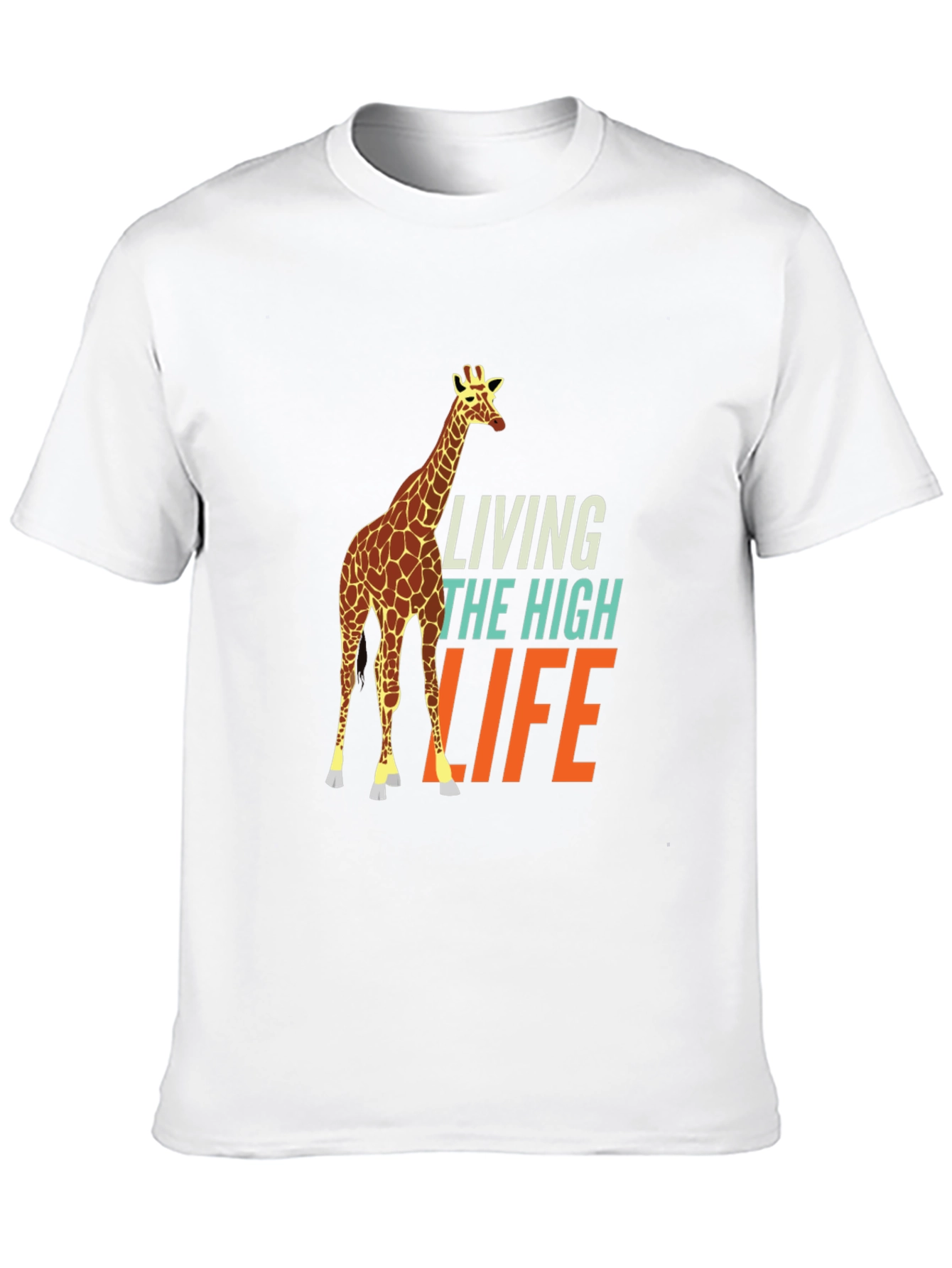 Black Living the High Life Giraffe Graphic Tee view 10