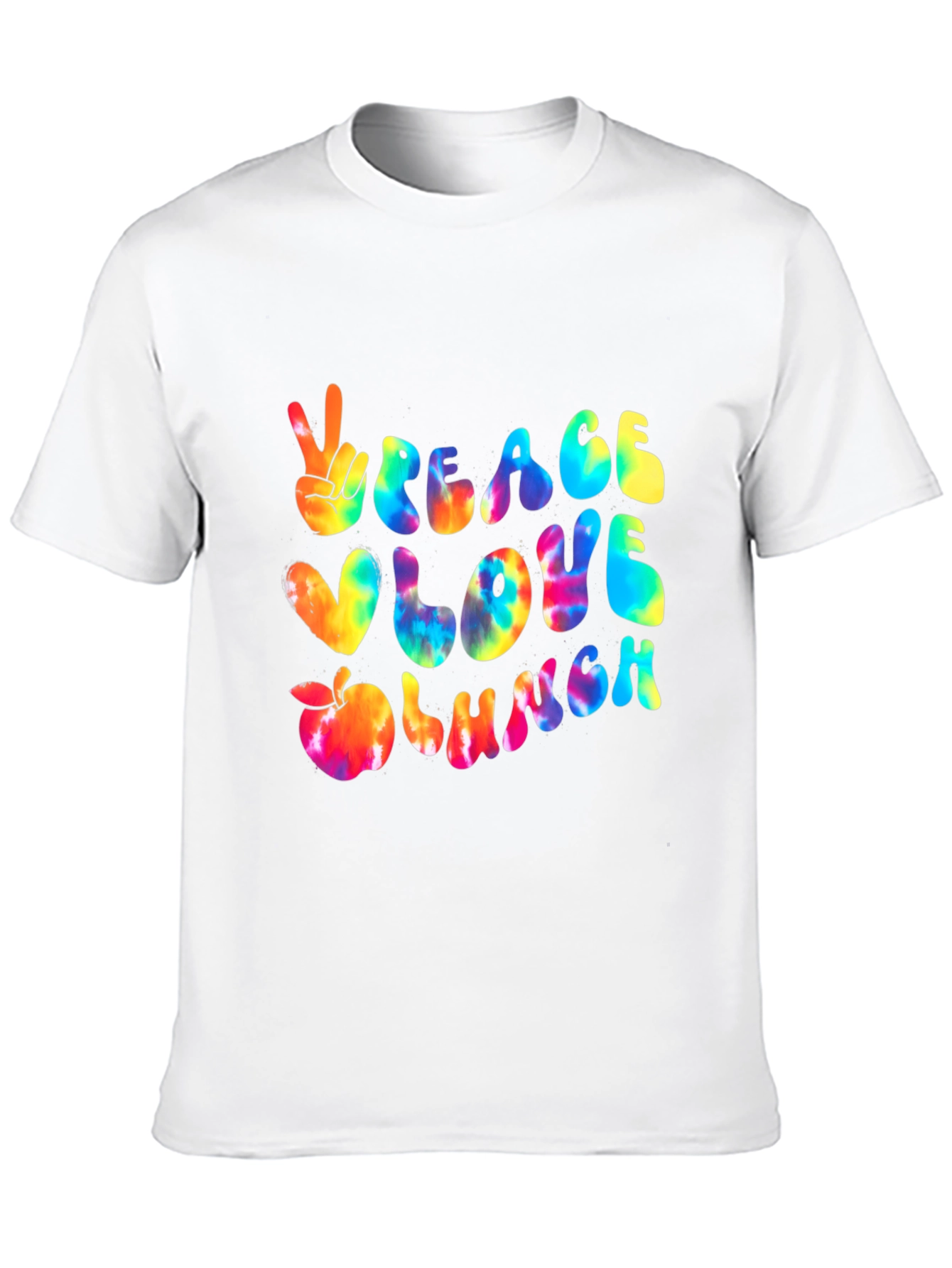 Black Peace Love Lunch T-Shirt view 10