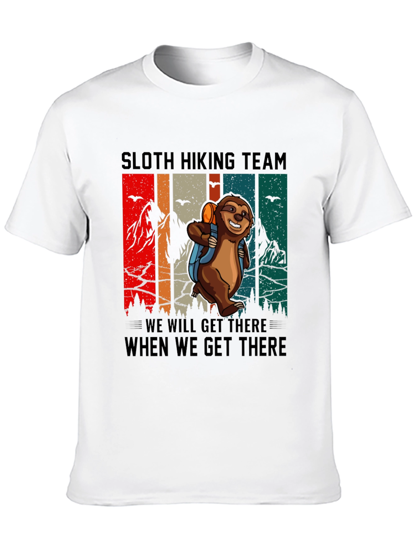 Black Sloth Hiking Team Graphic Tee view 10