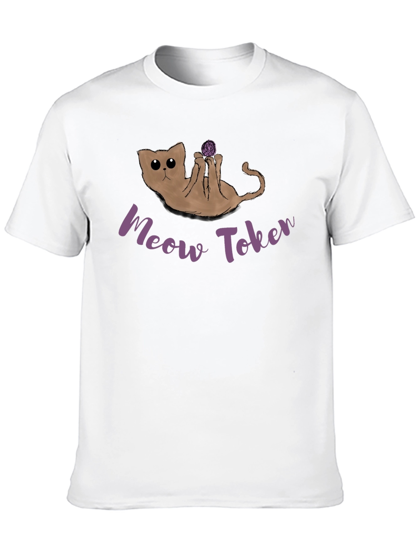 Black Meow Token Cat T-Shirt - Crypto Novelty Tee view 10