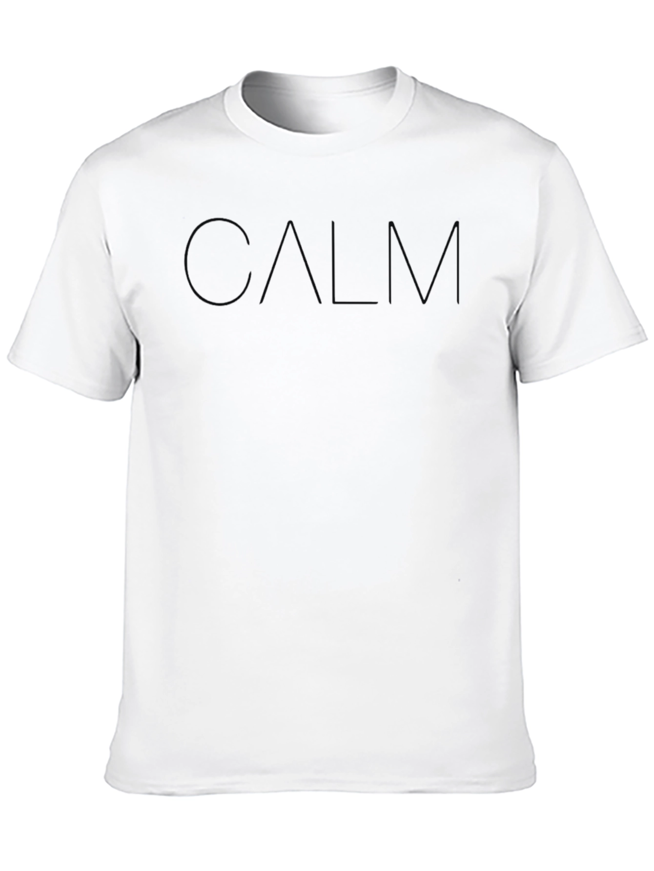 Black Men's Black 'Calm' Crew Neck T-Shirt view 10