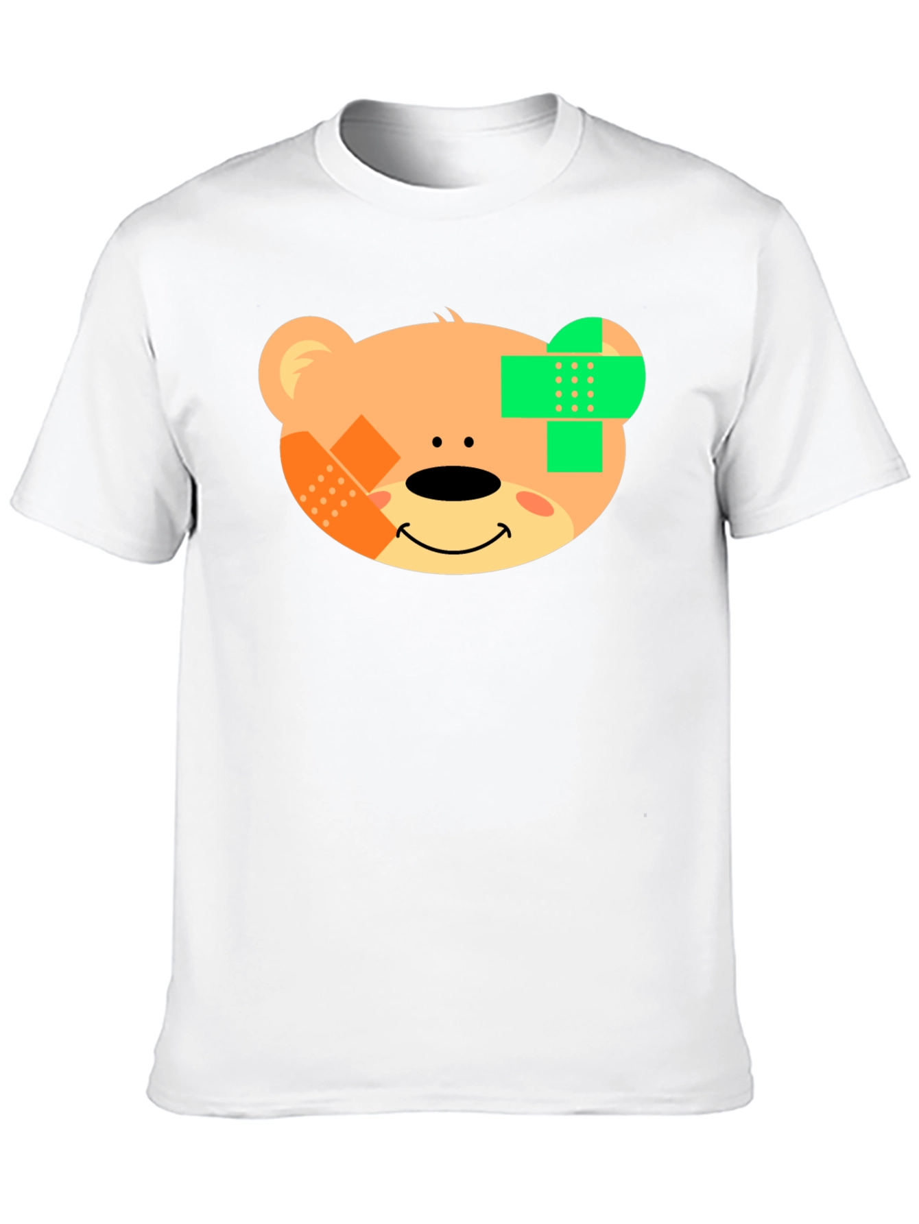 Black Cute Teddy Bear Bandage Black T-Shirt view 10