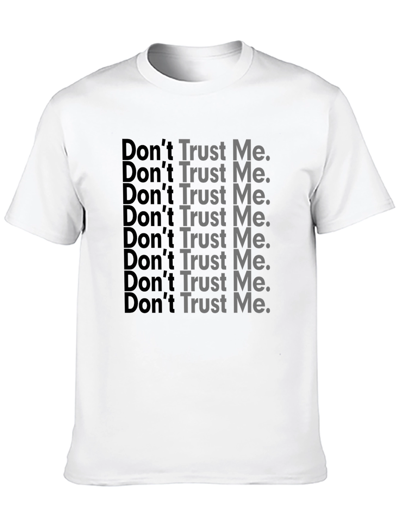 Black Don't Trust Me Graphic Print Black T-Shirt view 10