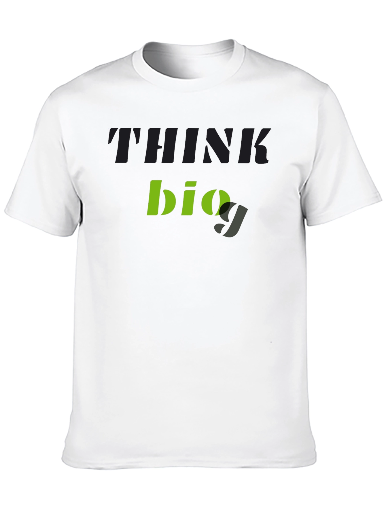 Black Think Big Graphic Tee - Stylish Unisex T-Shirt view 10