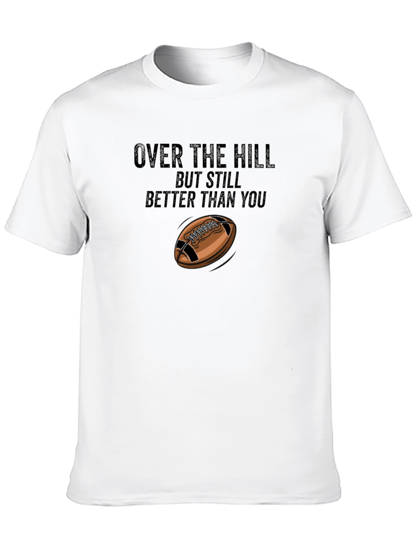 Black Over The Hill Football T-Shirt view 10