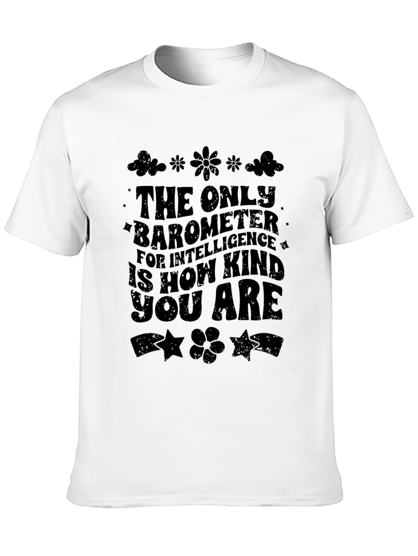 Black Kindness Barometer Black Graphic Tee view 10