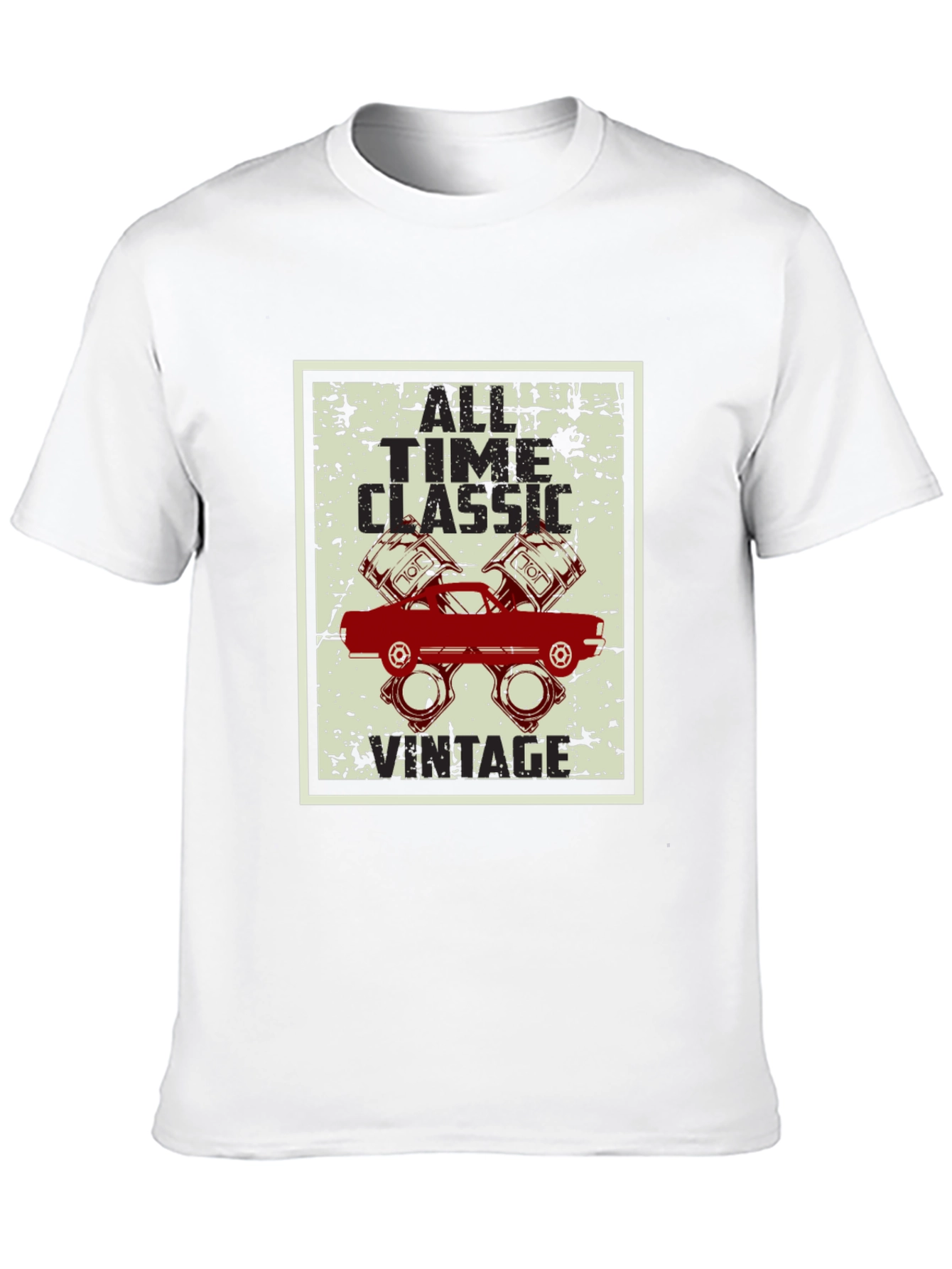 Black All Time Classic Vintage Car Graphic T-Shirt view 10
