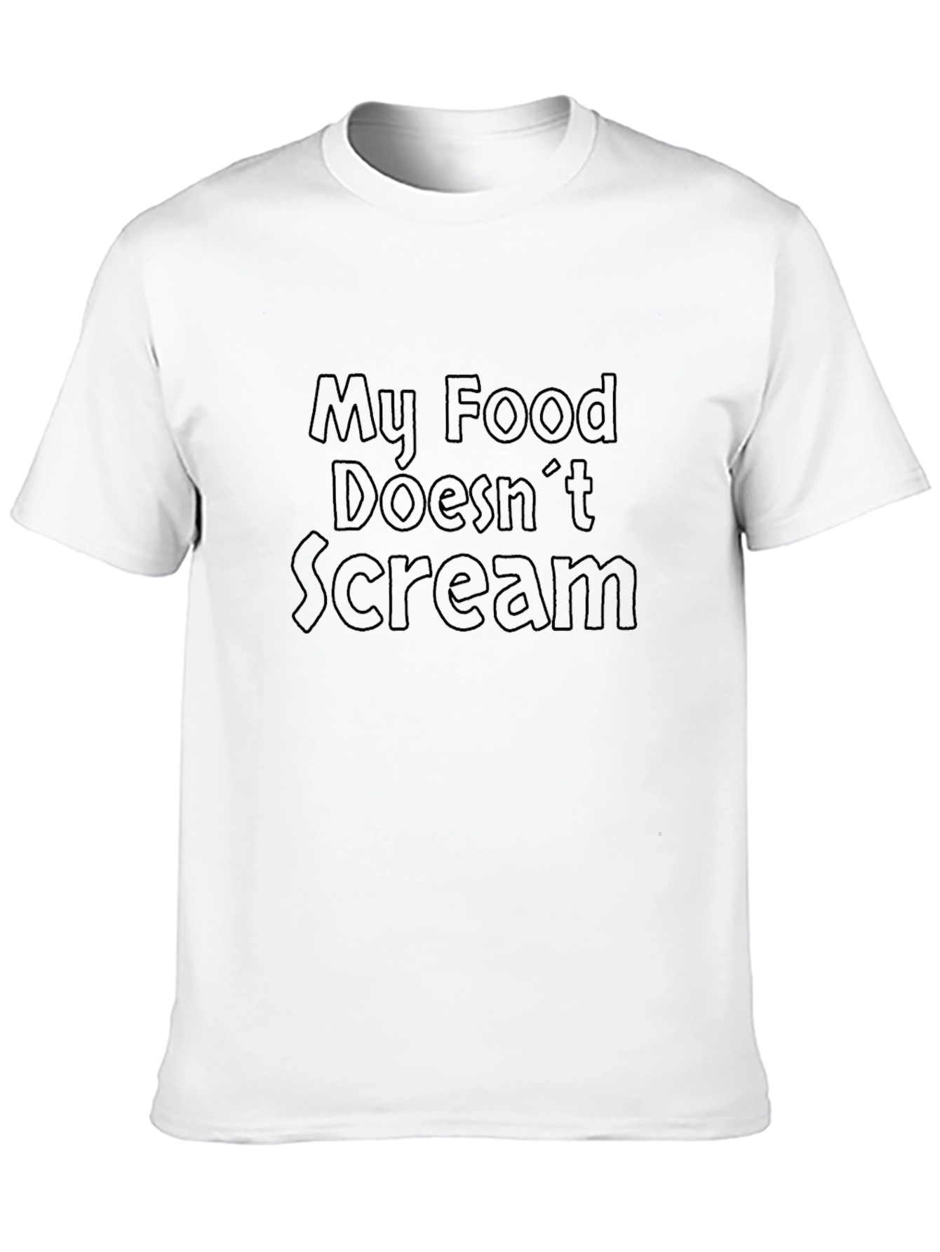 Black My Food Doesn't Scream Graphic T-Shirt view 10