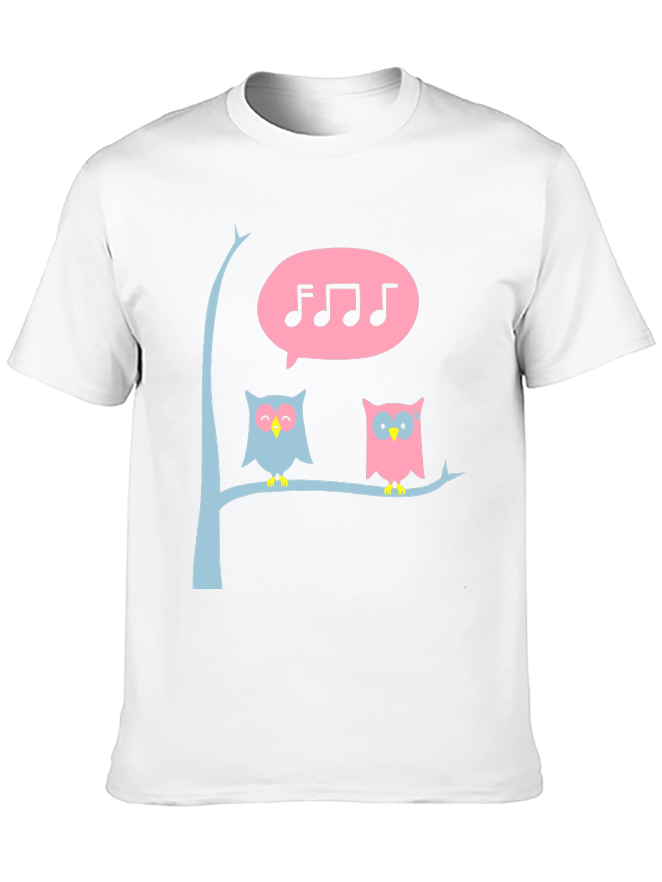 Black Singing Owl T-Shirt - Cute Graphic Tee view 10