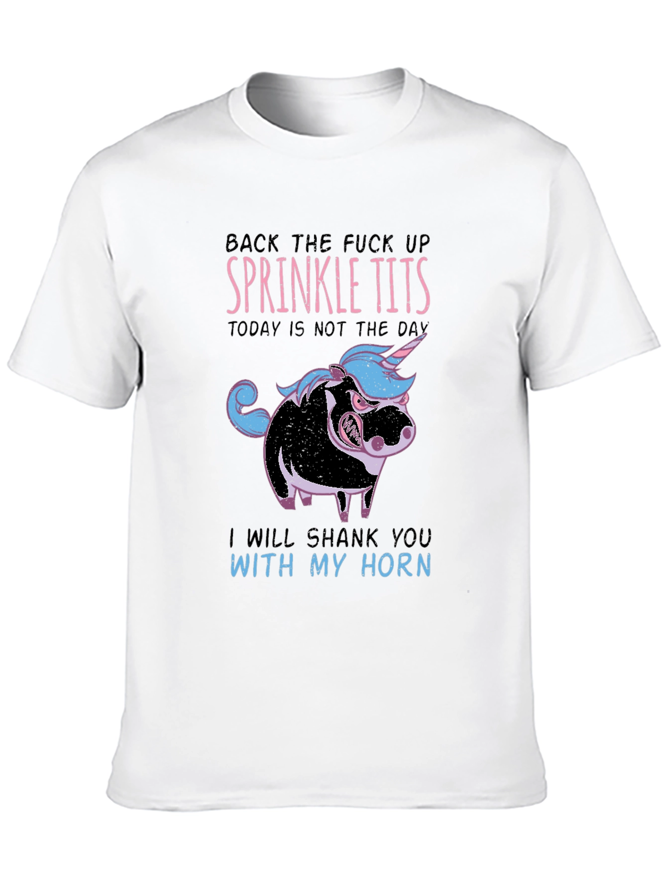 Black Funny "Sprinkle Tits" Graphic T-Shirt view 10